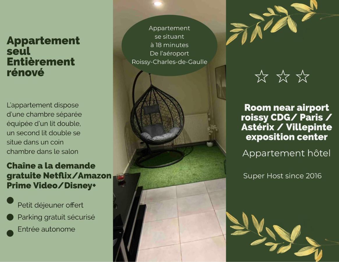 Appartement cosy proche Roissy CDG Astérix DisneyLand Paris Goussainville  Exterior foto